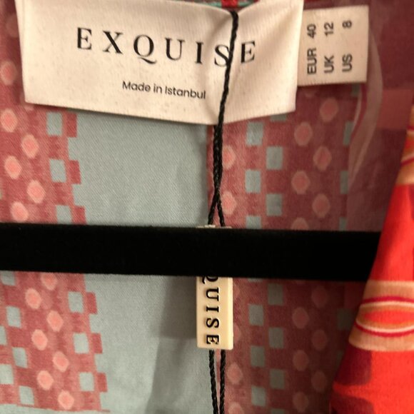 Exquise Women's Orange Short Sleeve Summer Shirt Millie Dress - Picture 6 of 6